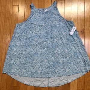 Old Navy Light Blue High Neck Swing Tank